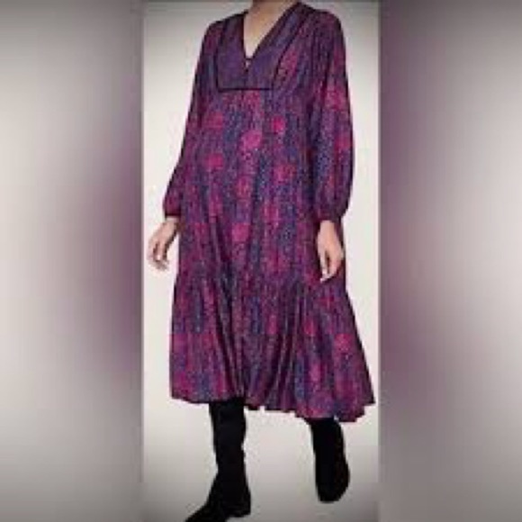 Hatch Women's Long Sleeve Floral The Addison Dress Maxi Maternity dress boho - Picture 1 of 13